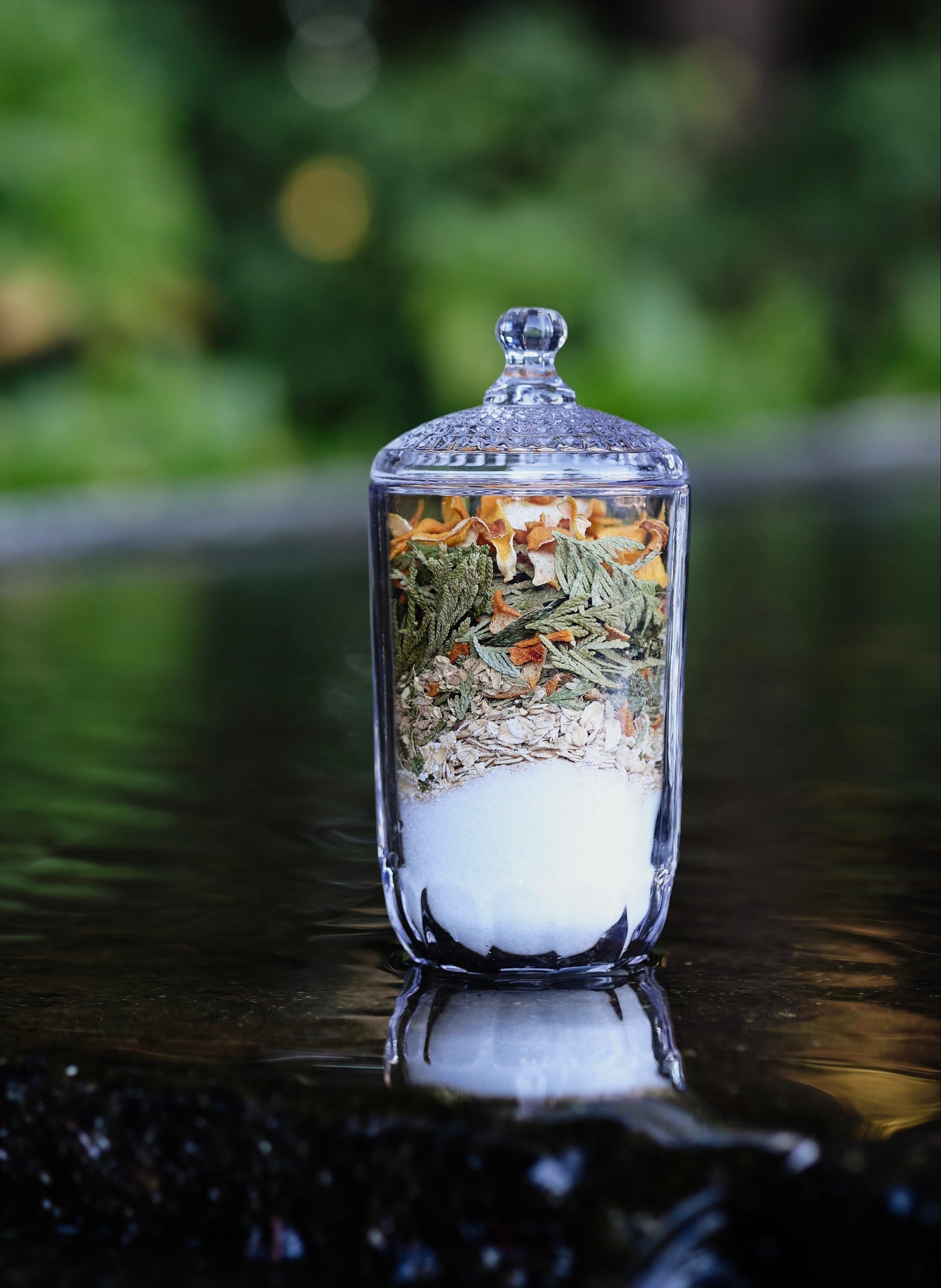 IGNITED IN THE CEDARS-Incense Cedar, Hibiscus, Lemon, Ginger Peel and Epsom Salts Bath Soak
