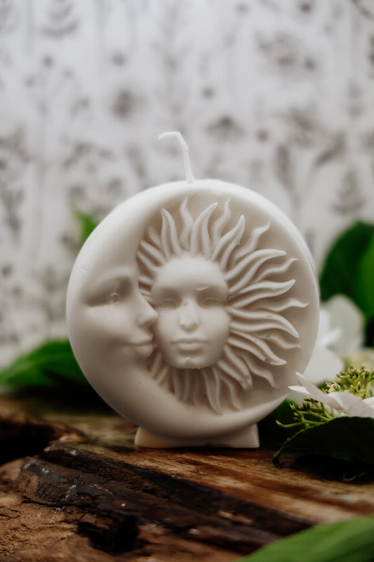 Sun & Moon Candle – Union of Light and Shadow