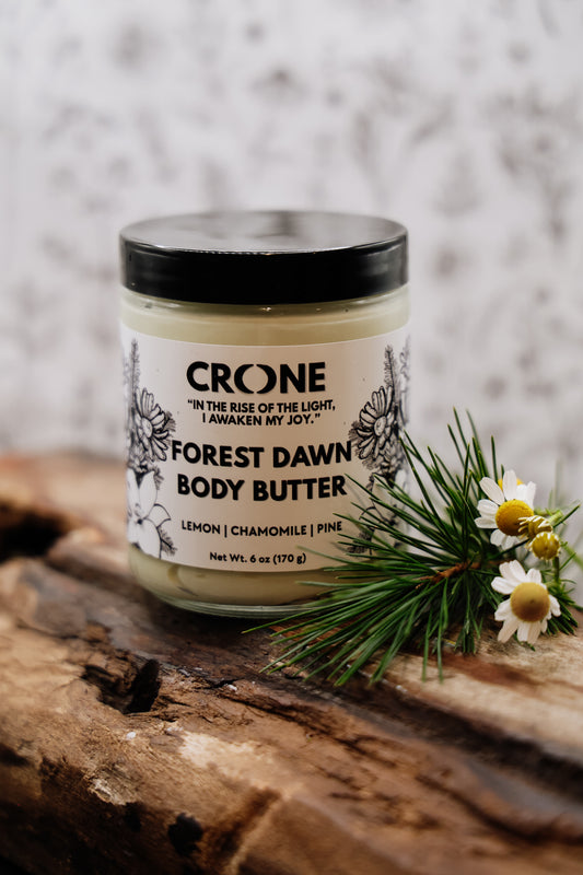 Forest Dawn Body Butter Redwood, Pinyon Pine, Chamomile, and Lemon